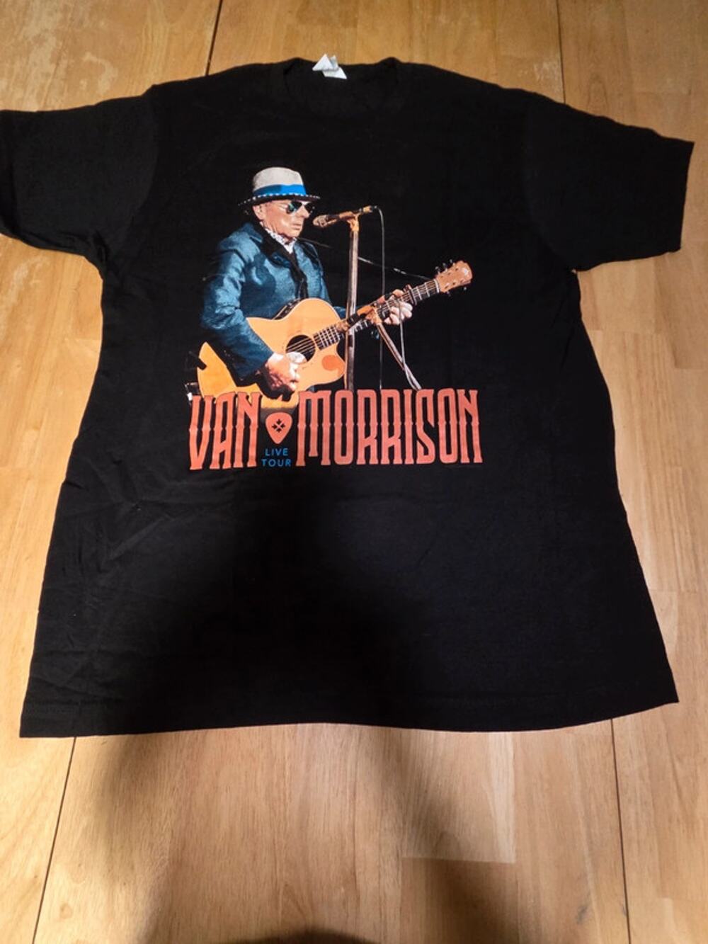 Van Morrison 2022 Live Tour T Shirt Black Classic Rock Concert Tee Large NWOT